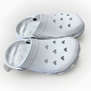 Disney Parks Mickey Mouse Icon White Crocs Adult Clogs MENS 7 WOMENS 9